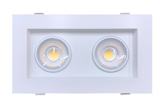 4” Double Head Regress Multiple Gimbal White