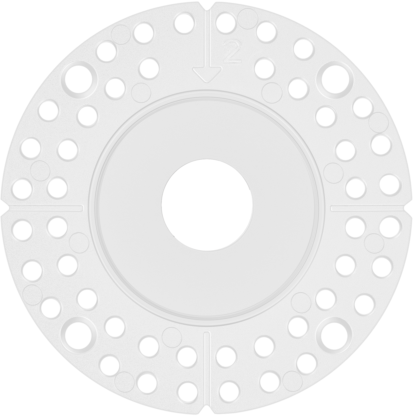 1 Inch White Round Trimless Kit