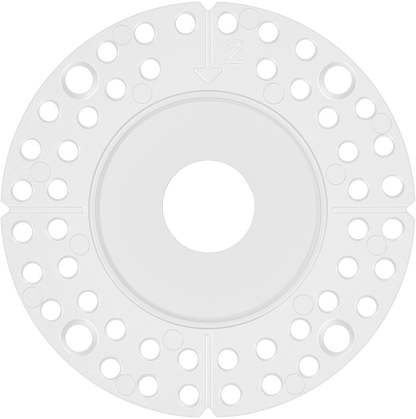 1 Inch White Round Trimless Kit