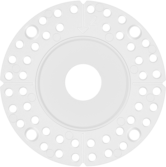 1 Inch White Round Trimless Kit