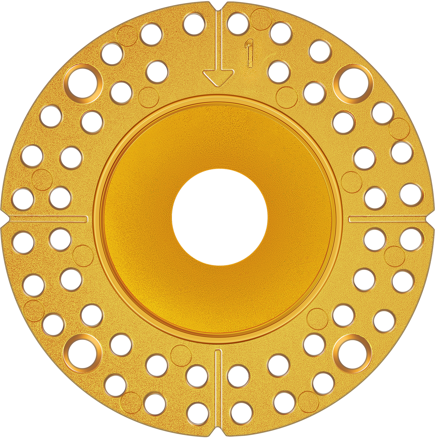 1 Inch Brushed Brass Round Trimless Kit