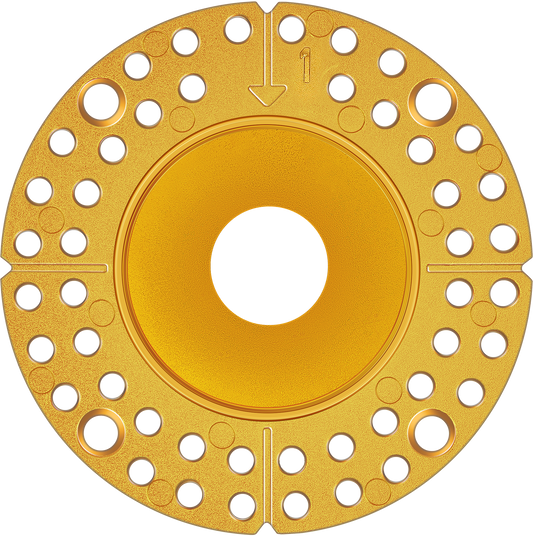 1 Inch Brushed Brass Round Trimless Kit