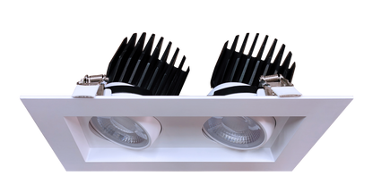 4” Double Head Regress Multiple Gimbal White