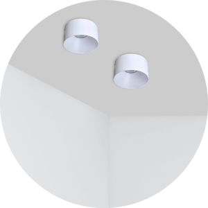 3 Inch White Round 2" Drop Trim