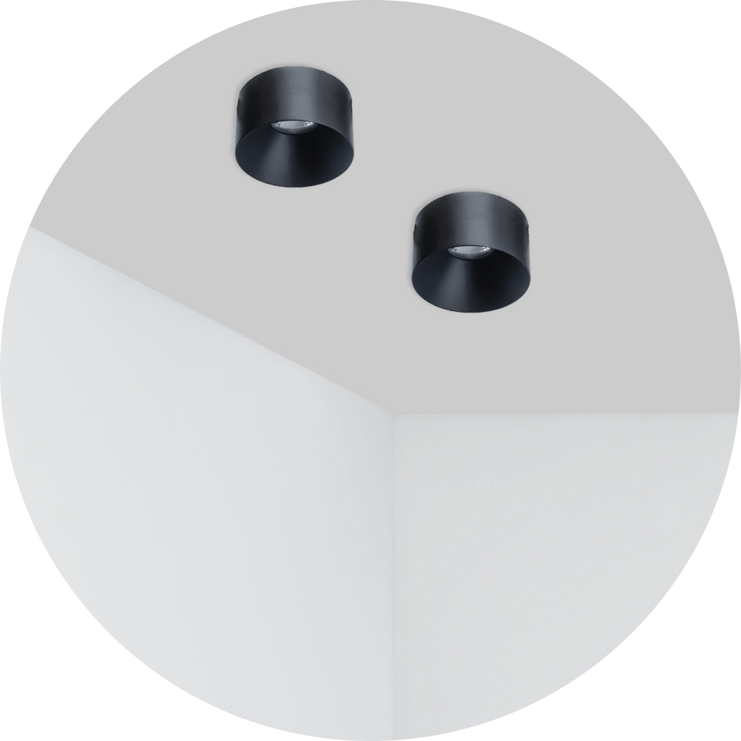 3 Inch Black Round 2" Drop Trim
