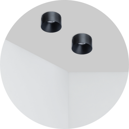 3 Inch Black Round 2" Drop Trim