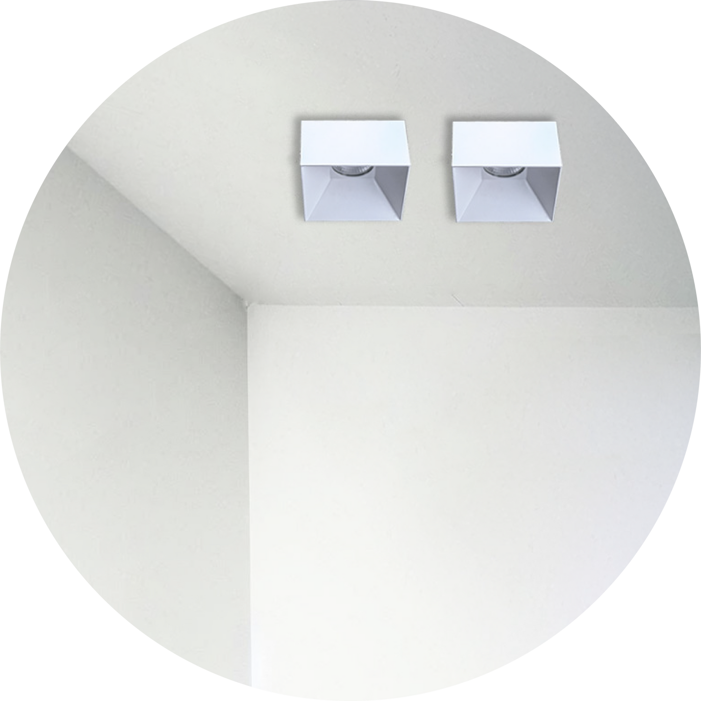 3 Inch White Square 2" Drop Trim