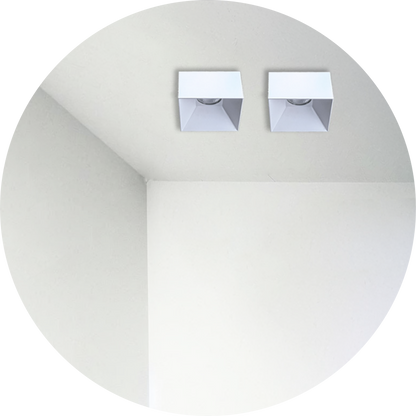 3 Inch White Square 2" Drop Trim