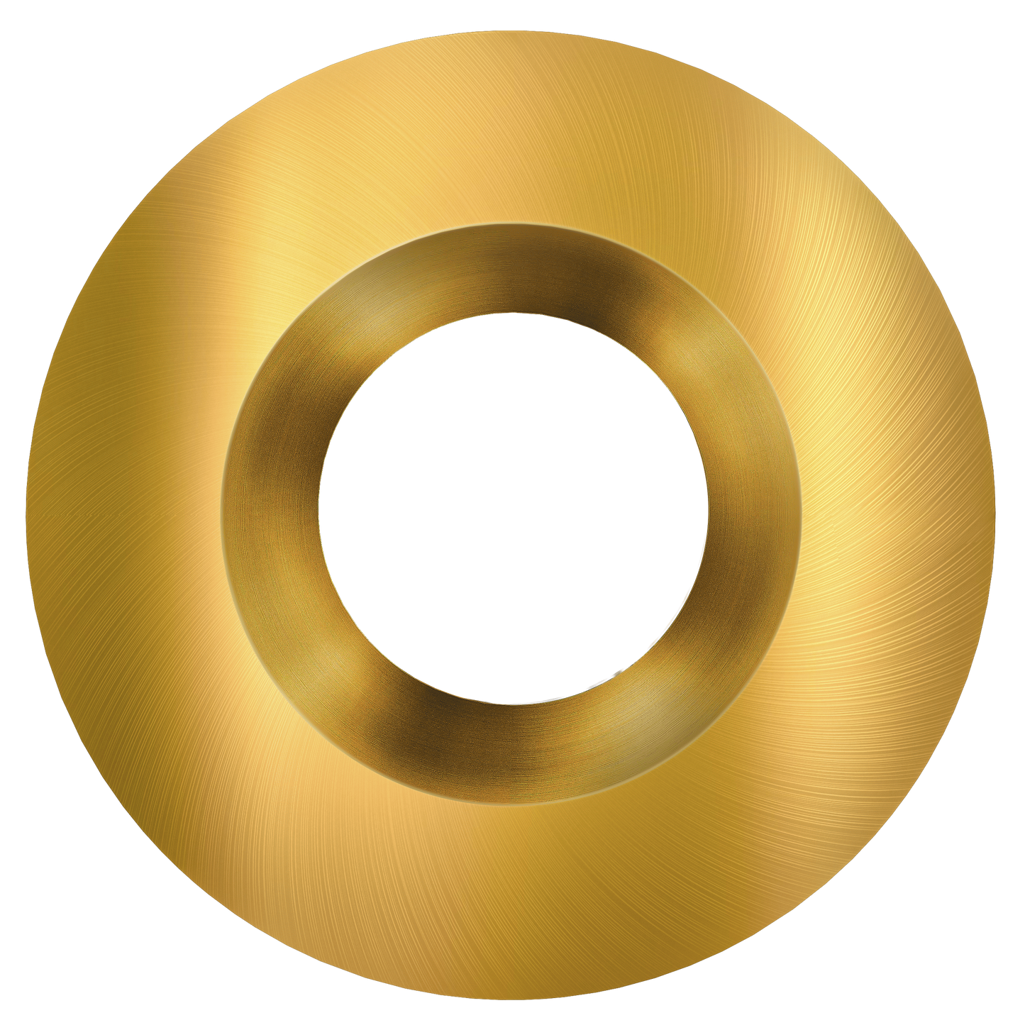 4 Inch Brushed Brass Round Trim