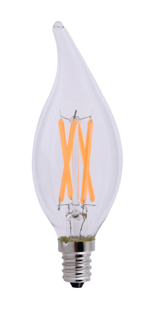 5W Candelabra Flame Tip Bulb 3000k