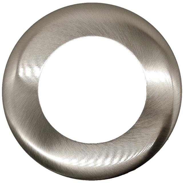 4" Round Slim Brushed Nickel Cover
