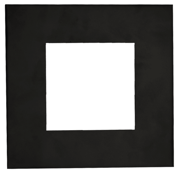 4" Square Slim Black Cover
