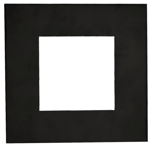 4" Square Slim Black Cover