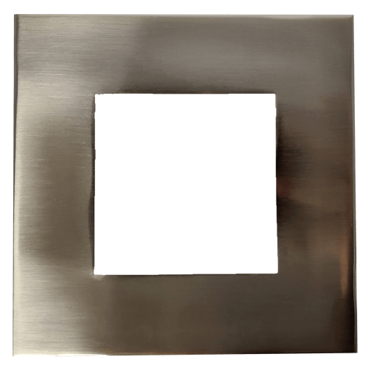 4" Square Slim Brushed Nickel Cover