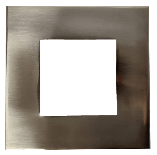4" Square Slim Brushed Nickel Cover