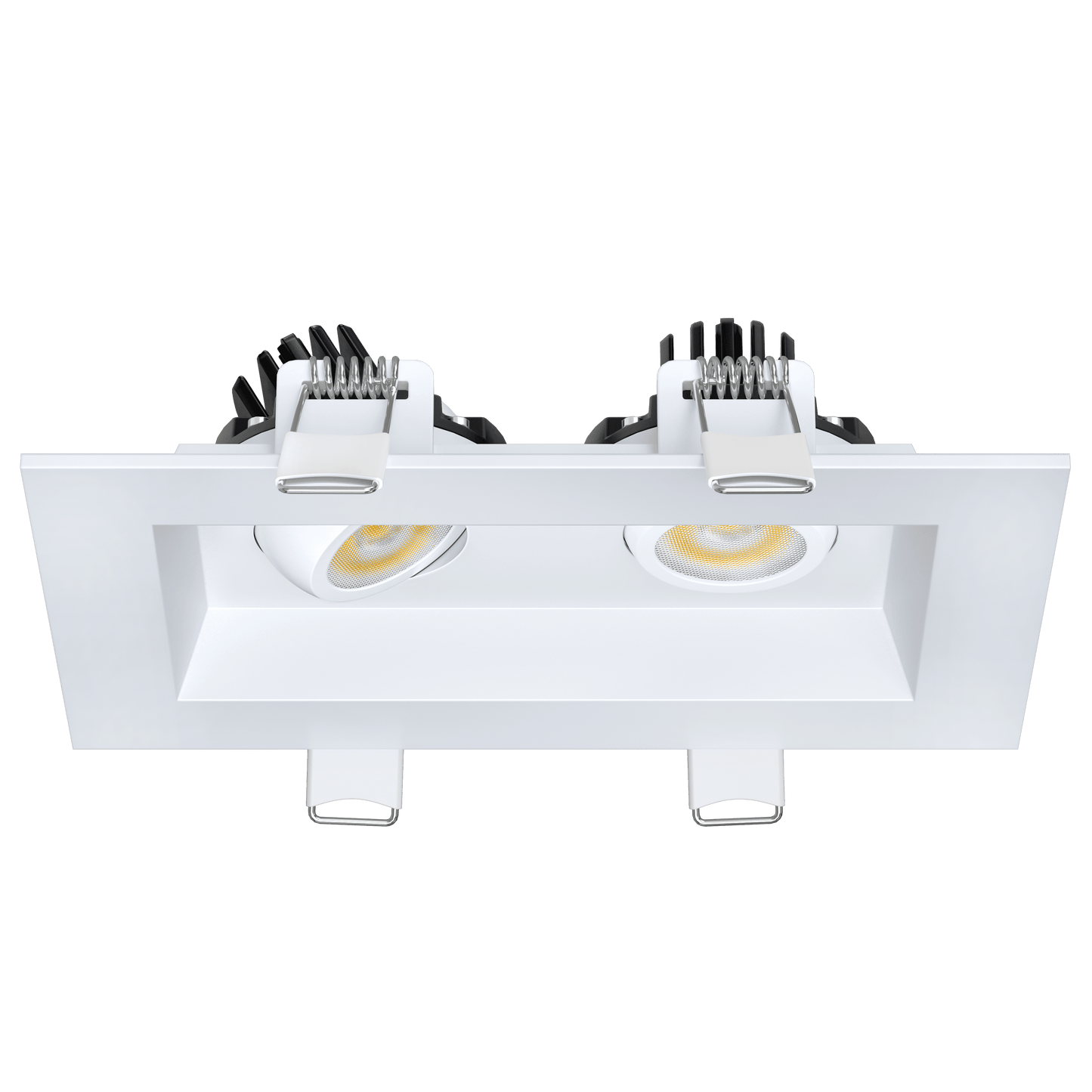 2” Double Head Regress Multiple Gimbal White