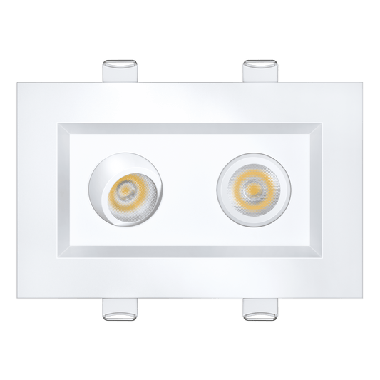 2” Double Head Regress Multiple Gimbal White