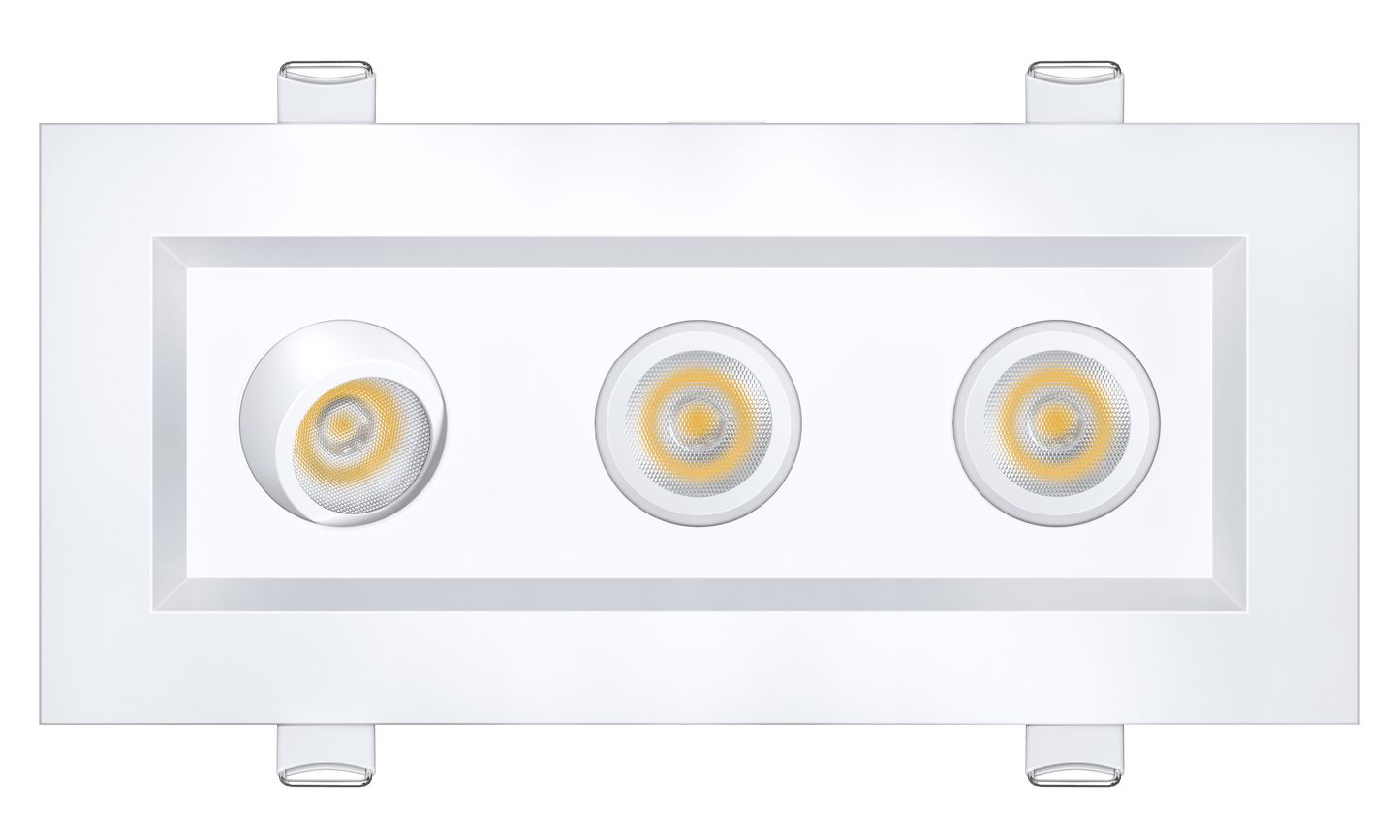 2” Triple Head Regress Multiple Gimbal White