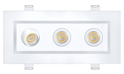 2” Triple Head Regress Multiple Gimbal White