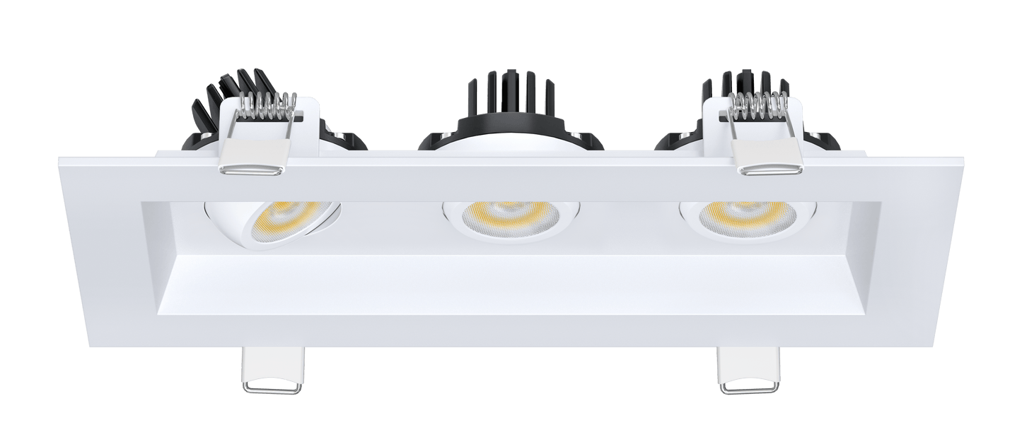 2” Triple Head Regress Multiple Gimbal White