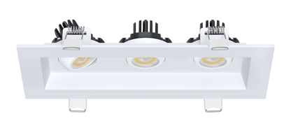 2” Triple Head Regress Multiple Gimbal White