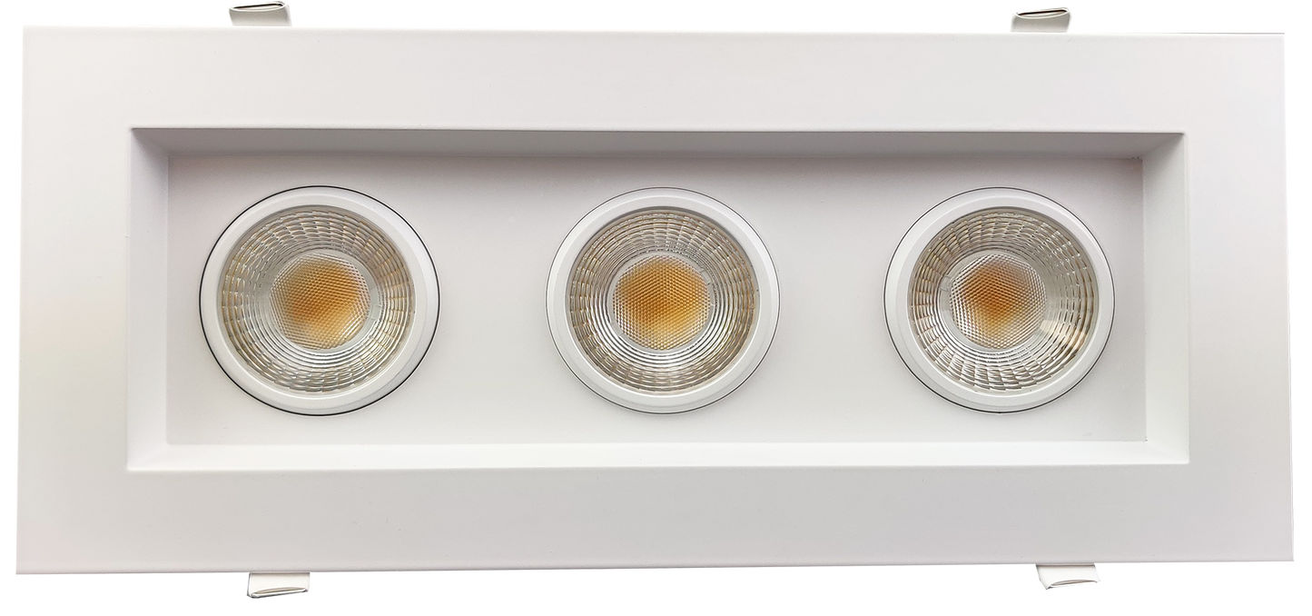 3.5” Triple Head Regress Multiple Gimbal White