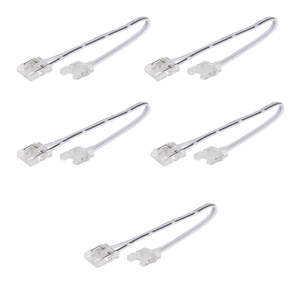 Clear Connector with 6" Wire 5PK