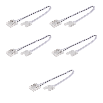 Clear Connector with 6" Wire 5PK