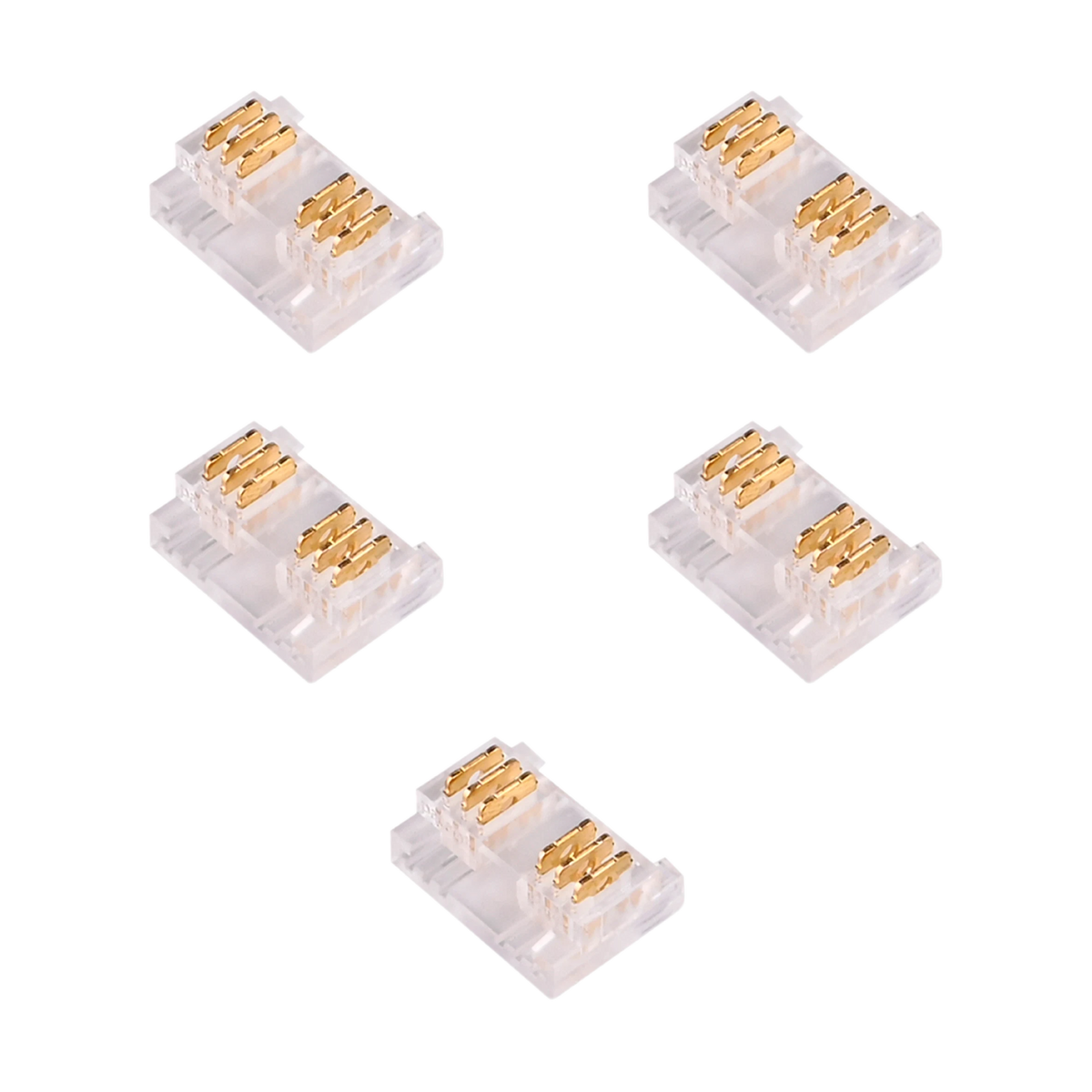 Clear RGBWW 180° Direct Connector 5PK