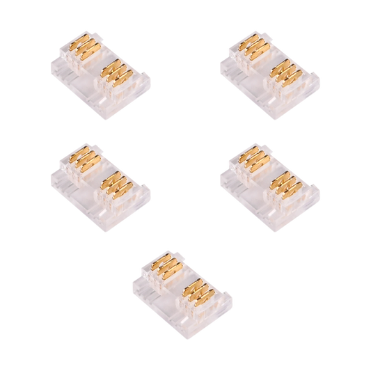 Clear RGBWW 180° Direct Connector 5PK