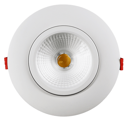 6" Round Flushed Gimbal (White)