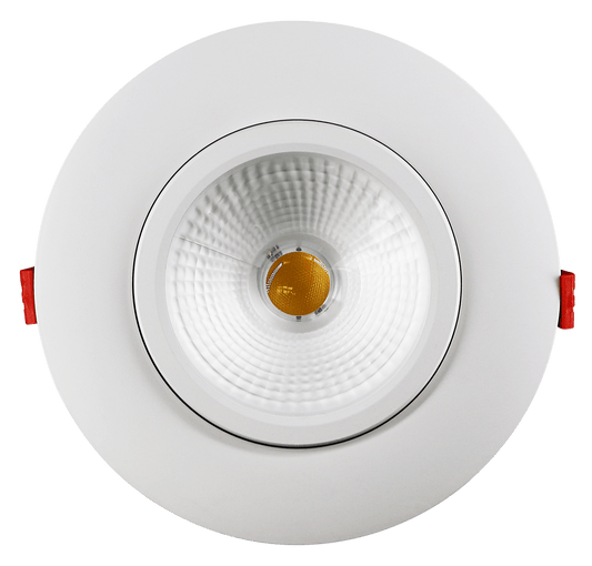 6" Round Flushed Gimbal (White)