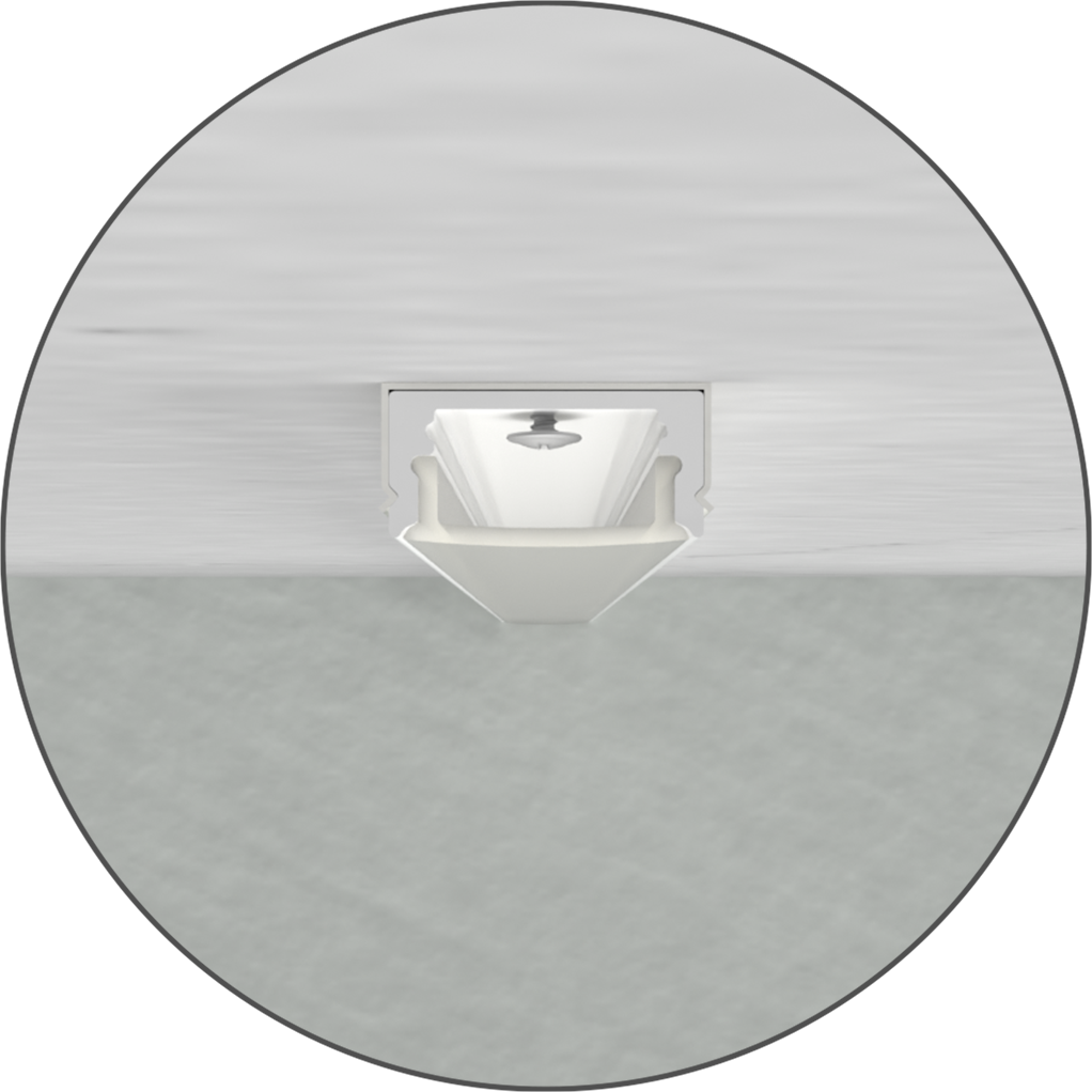 1/2" Aluminum Surface Mount Channel Silver