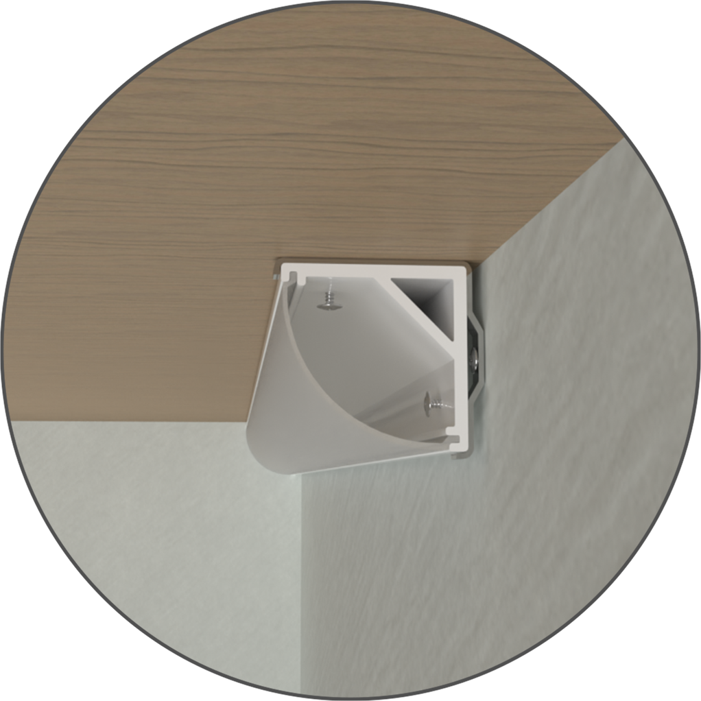 1/2" Aluminum Surface Mount Corner Channel