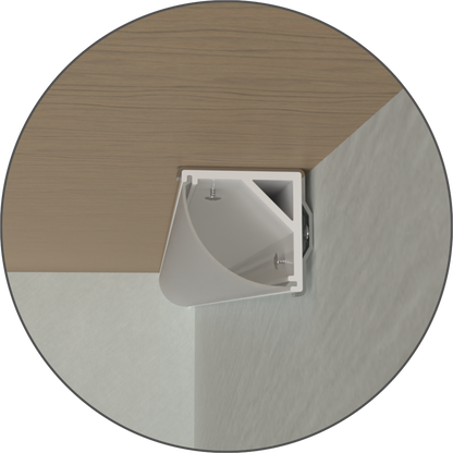 1/2" Aluminum Surface Mount Corner Channel