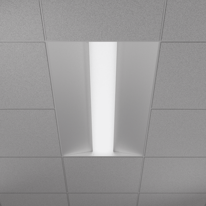 2X4 Square Center Basket Troffer + Em