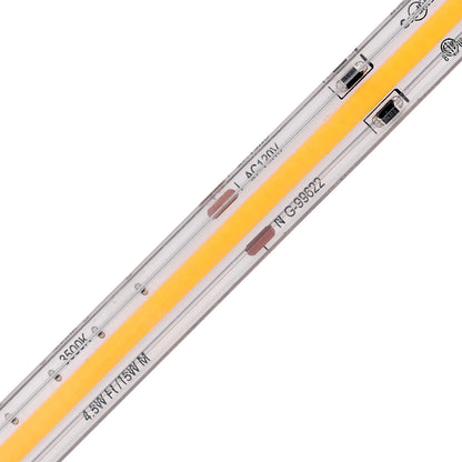 4.5W 120V Wet Rated COB Tape Light 3500K