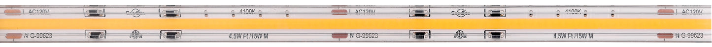 4.5W 120V Wet Rated COB Tape Light 4100K