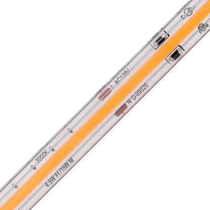 4.5W 120V Wet Rated COB Tape Light 100ft 3000K