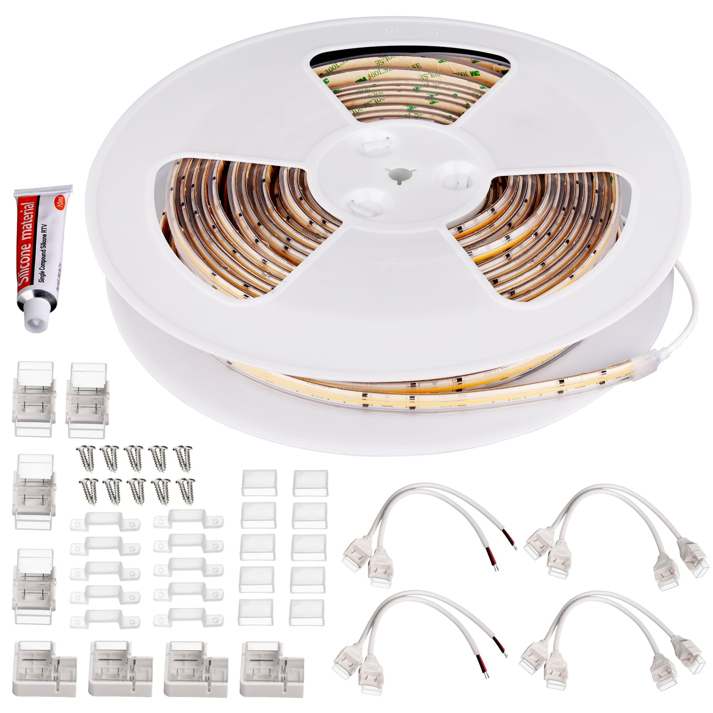 4.5W 120V Wet Rated COB Tape Light 100ft 3500K