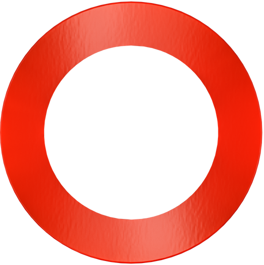 5" Round Slim Red Cover