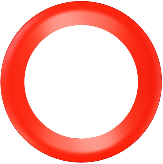6" Round Slim Red Cover