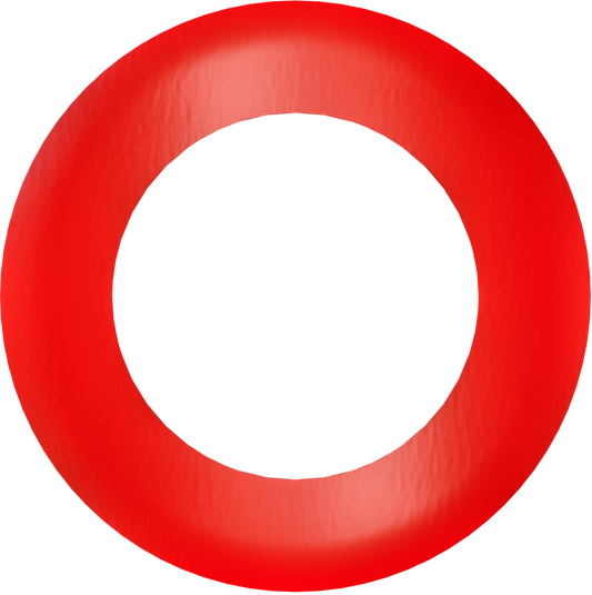 3" Round Slim Red Cover