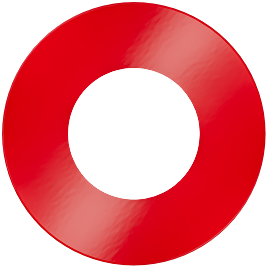 2" Round Slim Red Cover