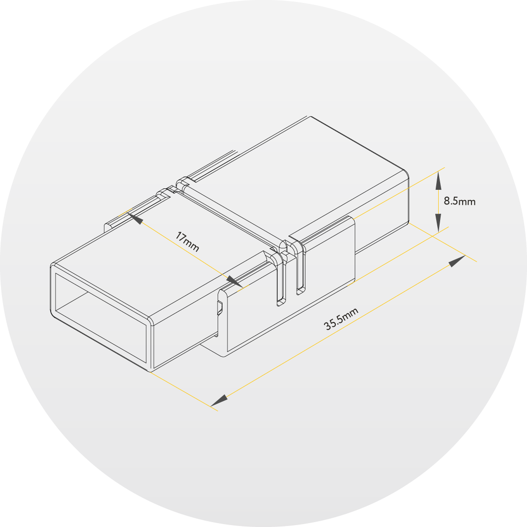 120V 180° Direct Connector 5PK