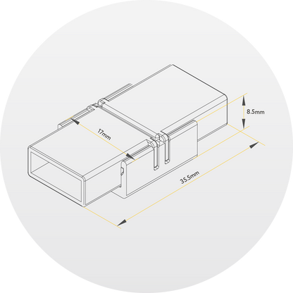 120V 180° Direct Connector 5PK