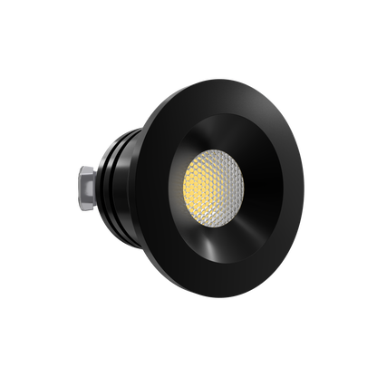 1 Inch Black Puck Light 24V 22K