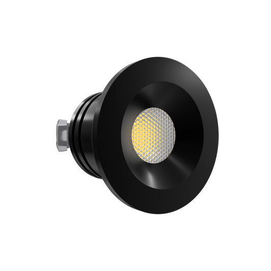 1 Inch Black Puck Light 24V 22K