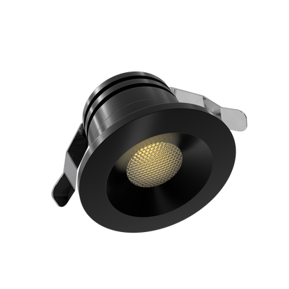 1 Inch Black Puck Light 24V 22K