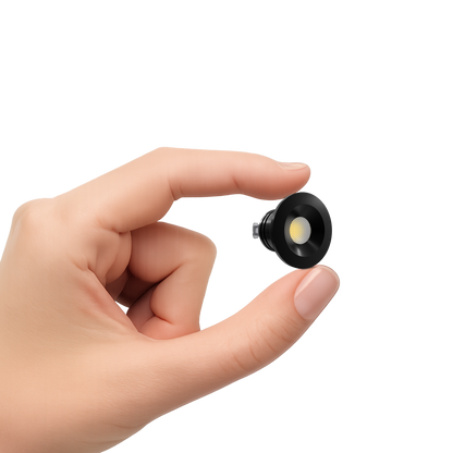 1 Inch Black Puck Light 24V 22K